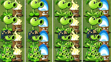 Pvz 2 Discovery - Every PEASHOOTER Evolution NOOB - PRO - HACKER - GOD