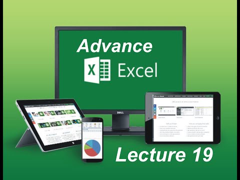Advance Excel Lecture