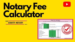 New Notary Fee Calculator! | Price Your Services Correctly! | FL Notary | Loan Signing Agent | RON