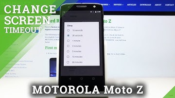 How to Set Screen Timeout in MOTOROLA Moto Z – Change Blackout Time