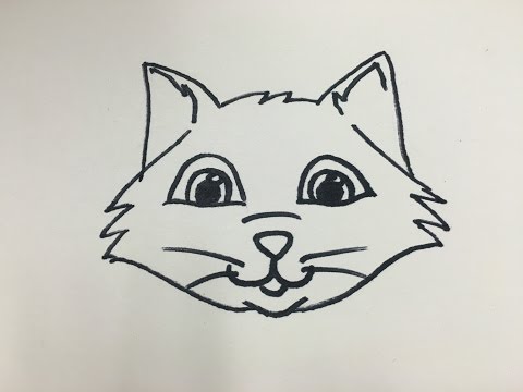 How to draw a cat for kids