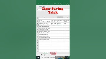Flash fill Magic in Excel 🪄 🫣 || magic tricks #shorts