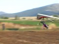 Hangglide landing  pilot george karachalios  greece