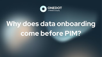 Why does data onboarding come before PIM? (ENG)