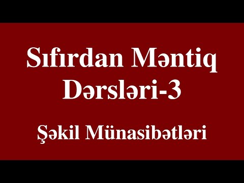 Ödənişsiz Məntiq Dərsləri-3. Şəkil Münasibətləri