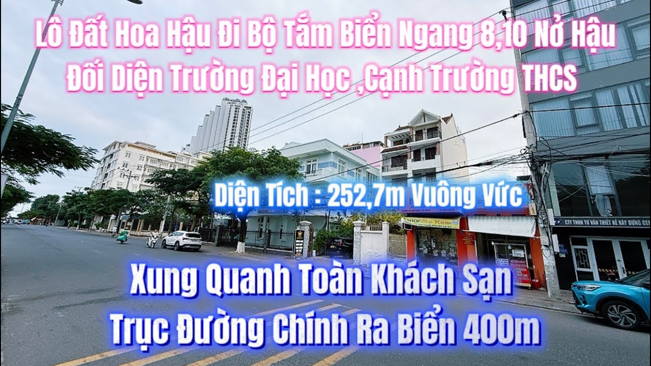 💥Ngang 8,10m Nở Hậu Đi Bộ Tắm Biển 400m Đối Diện Trường Đại Học Cạnh Trường THCS Vĩnh Hải Nha Trang