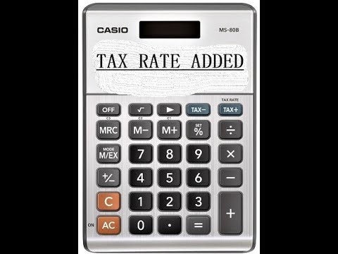 How to set tax % on Casio MS-80B calculator. works for most casios.