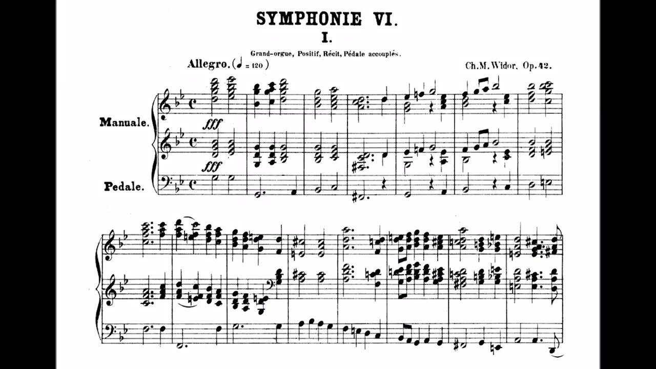 Widor - Symphonie No.6, Op.42 (Score Video) - YouTube