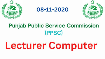 Lecturer Computer | PPSC Past Paper | Held on 08-11-2020 | MCQs Type Test Preparation