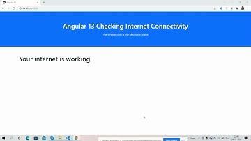 Angular 13 Checking Internet Connectivity