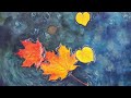 Autumn Leaves on Water Acrylic Painting LIVE Tutorial