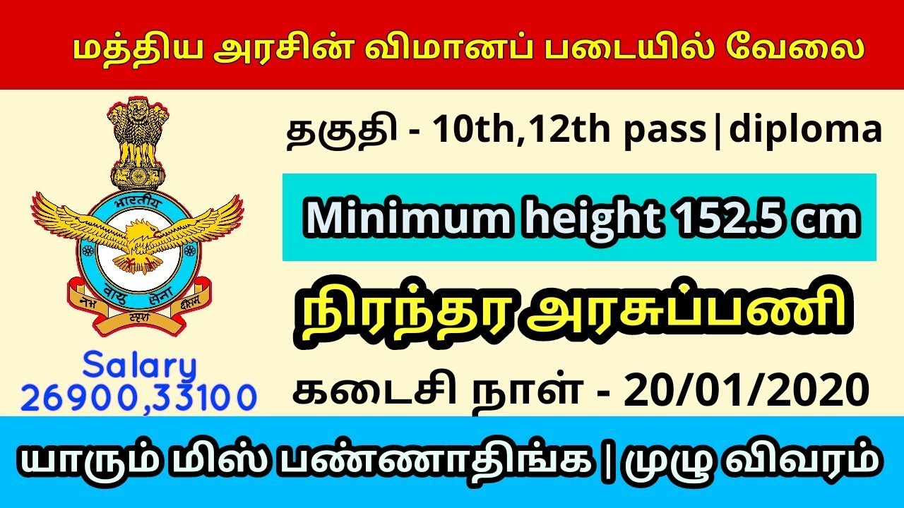 Indian Air Forces 2019/Qualifications /DETAILS our another