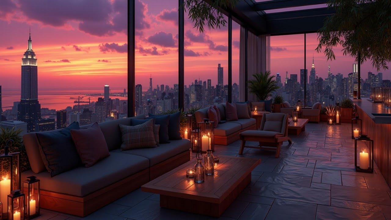 Rooftop Chillout Lounge 🌇 Deep Chill Beats & Sunset City Views 🎧 - YouTube