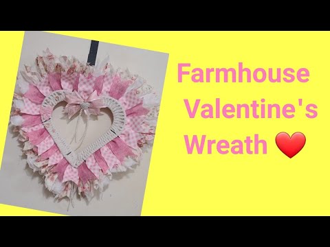DIY Valentine's Day Wreath - American Farmhouse Style