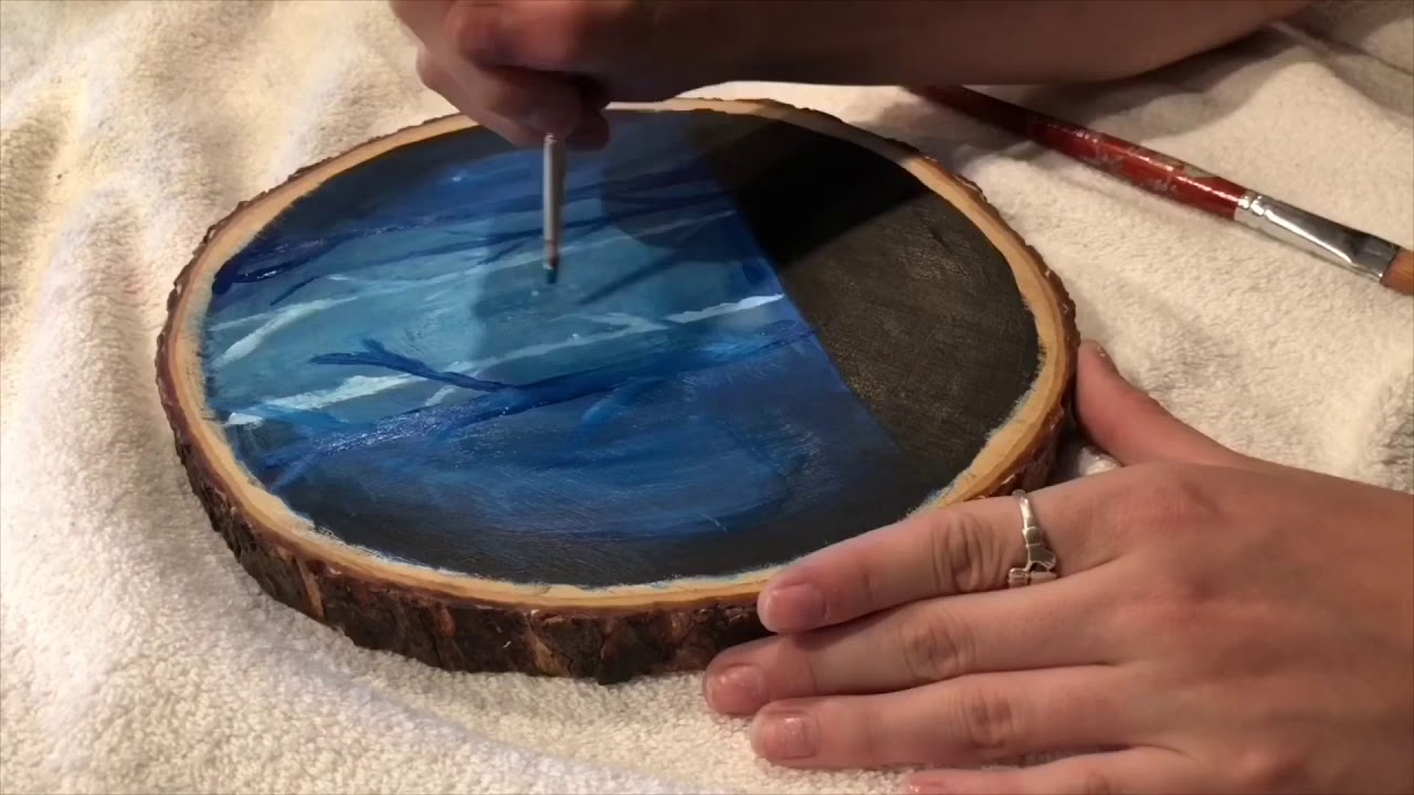 Faith Juliana Art Wood Round Painting YouTube