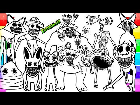 видео: Zoonomaly New Coloring Pages / How To Color Bosses and Monsters from Zoonomaly 2 / NCS MUSIC