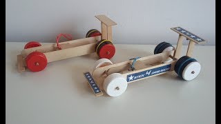 Wow! How to make a Rubber Band Dragster Car at Home from Popsicle sticks - Simple DIY toy