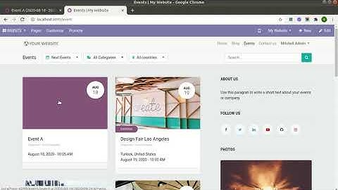 Event Registration Barcode Generator-Advance Odoo