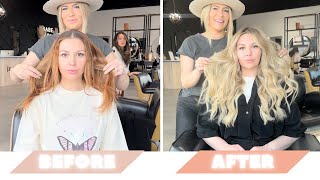 RED TO BLONDE TRANSFORMATION! | JZ STYLES