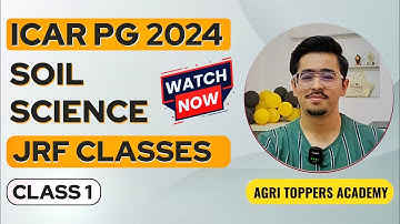 ICAR JRF/SRF Soil Science Lecture 1 || Demo Lecture 1
