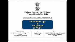 Inauguration ceremony of e-Certified Copy and e-Inspection Module of NCLT