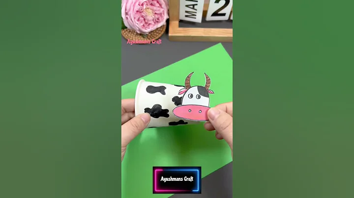 DIY PAPER CUP TO COW MAKING #papercup #gelasplastik #sablongelasplastik #sabloncup #sablongelas