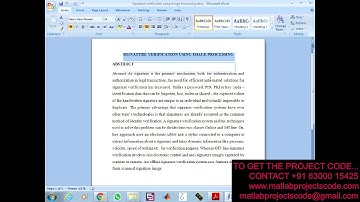 Signature verification using Image Processing