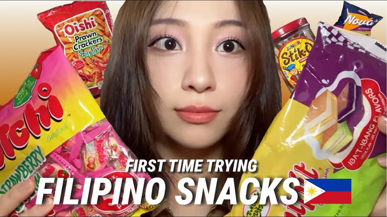 My first time trying Filipino snacks - YouTube