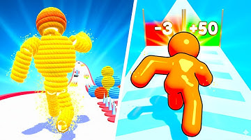 Rope Man Run vs Tall Man Run 🧶🤖 Max Level Gameplay Walkthrough Android iOS Update 9TS4