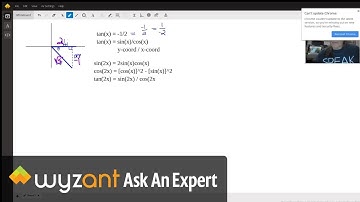 Finding Trig Double angles given the tangent of an angle in the 4th quadrant.