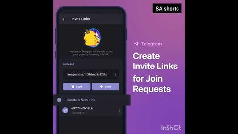 Telegram new updating / create invite links (for join requests). please support fore more videos