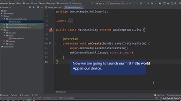 Creating Our first simple Hello World App | Android Development | #part 3