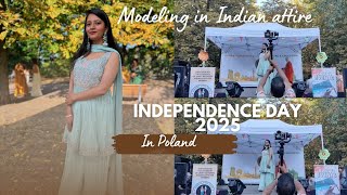 Modeling for Independence Day Celebration in Indian Attire | Desi Swag in Poland! 🇮🇳🇵🇱