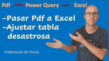 Como importar Pdf y arreglar datos desastrosas con Power Query | Hablando de Excel