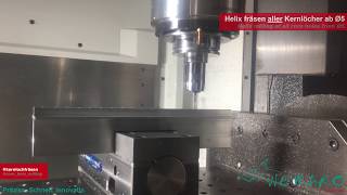 Einzahnfräser Ø5 Spanbrecher - Kernloch Helix-Fräsen