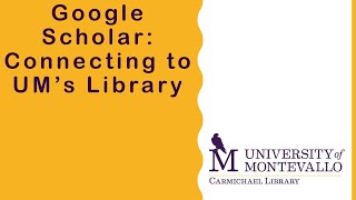 Google Scholar: Connect to UM's Library