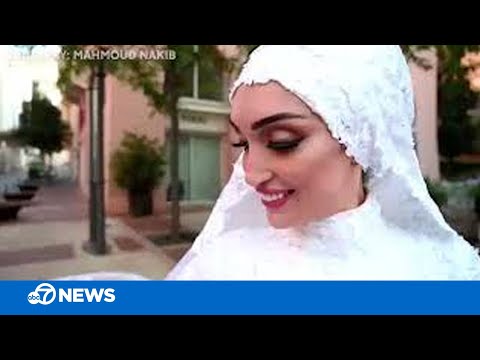Video shows Beirut blast as bride poses on her wedding day