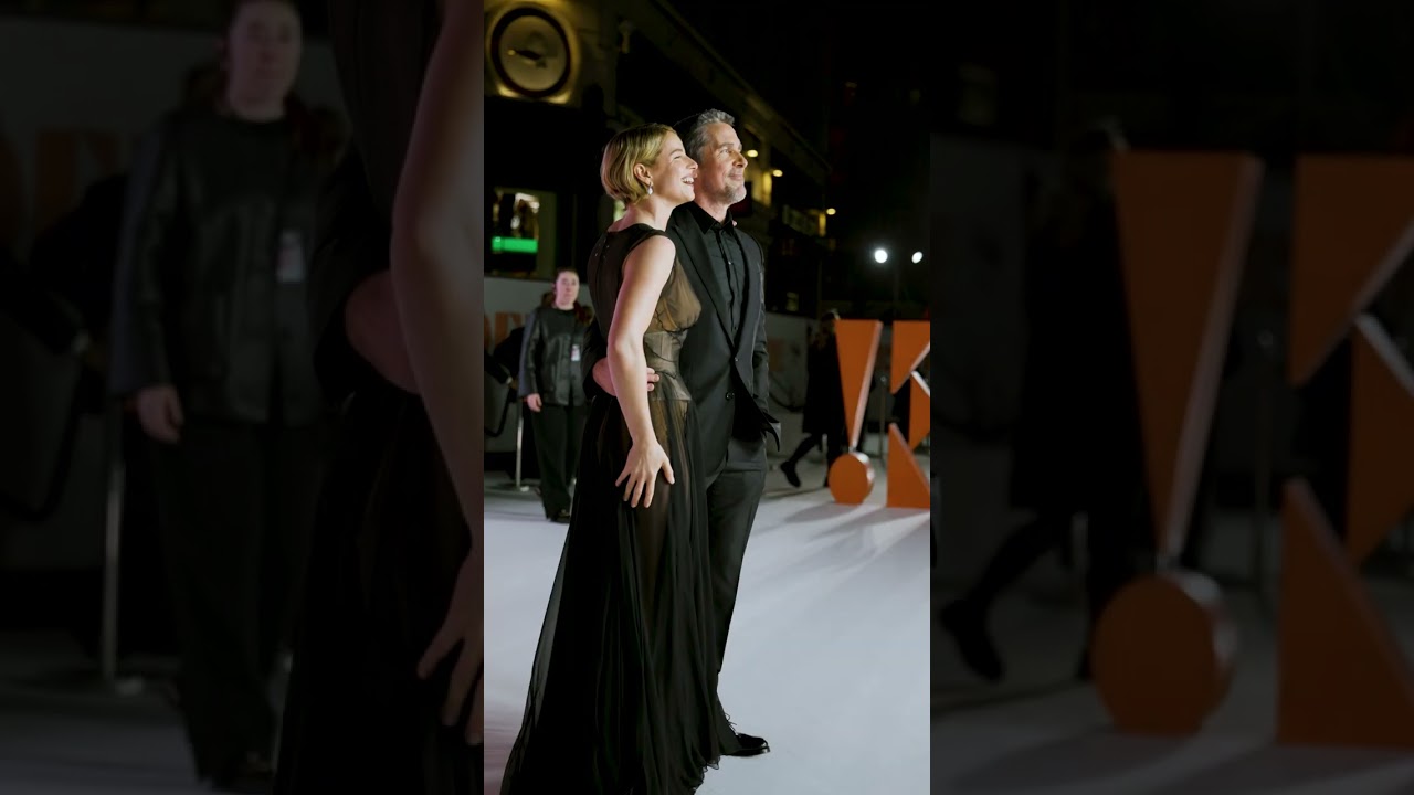 Jessie Buckley & Christian Bale reunite at #TheBrideMovie World Premiere 🤝