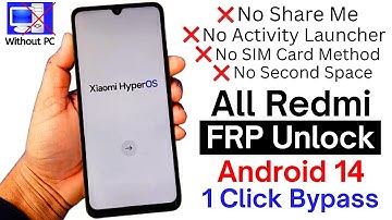 Redmi/Poco/Xiaomi FRP Bypass 2025 (Android 14) | No ShareMe, No Activity Launcher, No Second Space