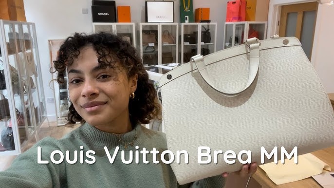 Louis Vuitton Brea mm EPI Leather Satchel Shoulder Bag Ivory