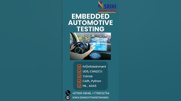 Embedded Automotive Testing Training & Placement    #embeddedtesting#canoe#capl#python#adas#hil
