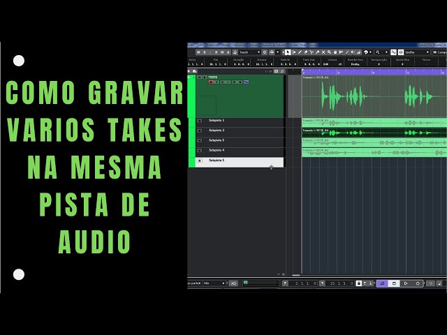How to record multiple takes on the same track in Cubase. - YouTube