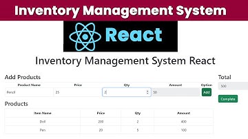 Inventory Management System React Step by Step