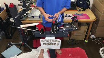 ストリングウェイMS140Lガット張り機でバドミントンラケットを張ります。Part 1, 4K