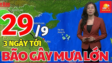 Dự báo thời tiết mới nhất hôm nay 29/9 |  Bão Bualoi gây mưa lớn cho Bắc Bộ và Bắc Trung Bộ