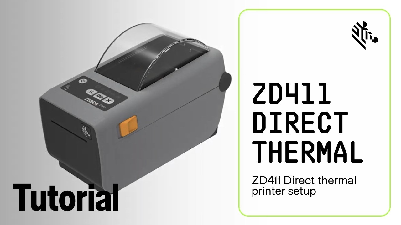 ZD411 Direct Thermal Printer Setup | Zebra - YouTube
