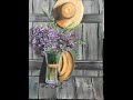 SOMBREROS Y FLORERO - PINTURA ACRILICA