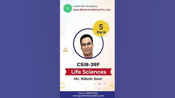 CSIR NET Life Science - Nilesh Soni - Rank-5 #csirnetlifescience #lifesciences #shorts