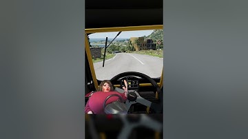 VALORIE DRIVES TINY CAR... #funny #gaming #twitch #meme #shorts  #beamngdrive #cars #racing #satire