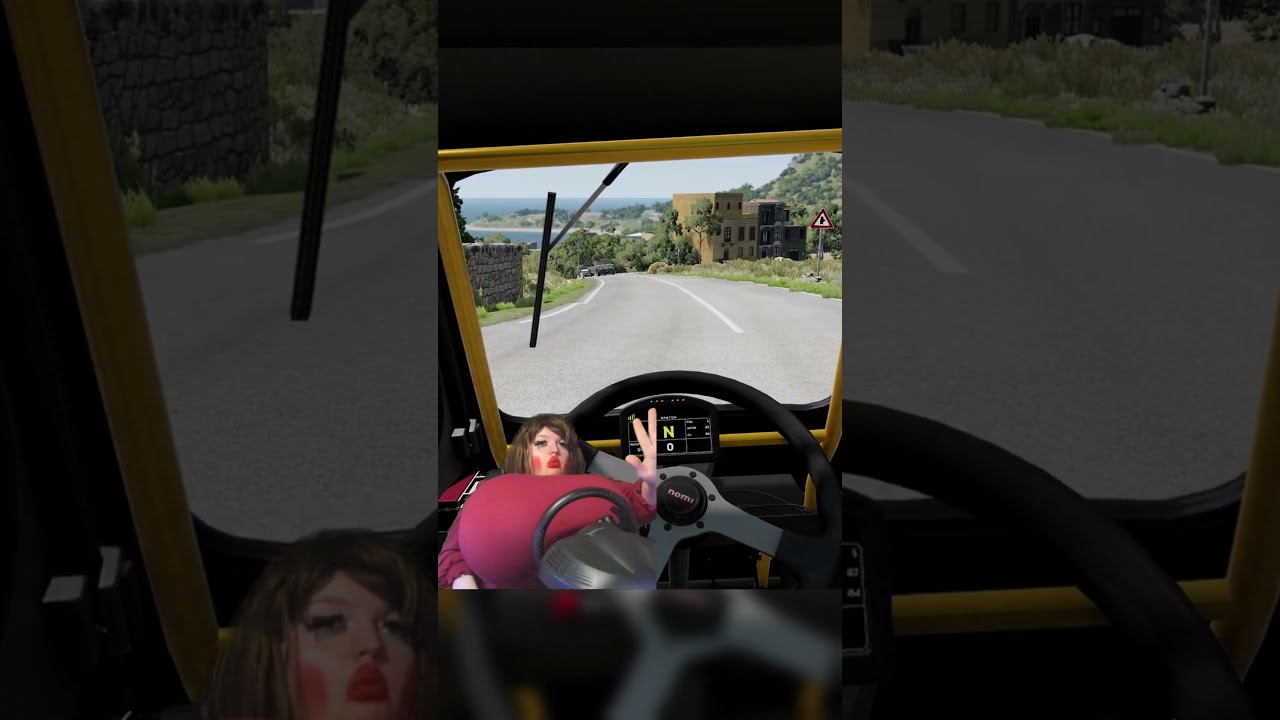 VALORIE DRIVES TINY CAR Funny Gaming Twitch Meme Shorts Beamngdrive Cars Racing Satire